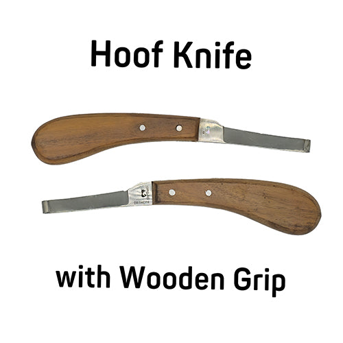 Dr Tail Hoof Knife with Polished Wooden Handle
