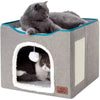 Foldable Cat Bed House With Scratch