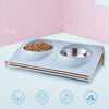 Stainless-Steel Metal Feeder Double Cat Pet Dog Bowl