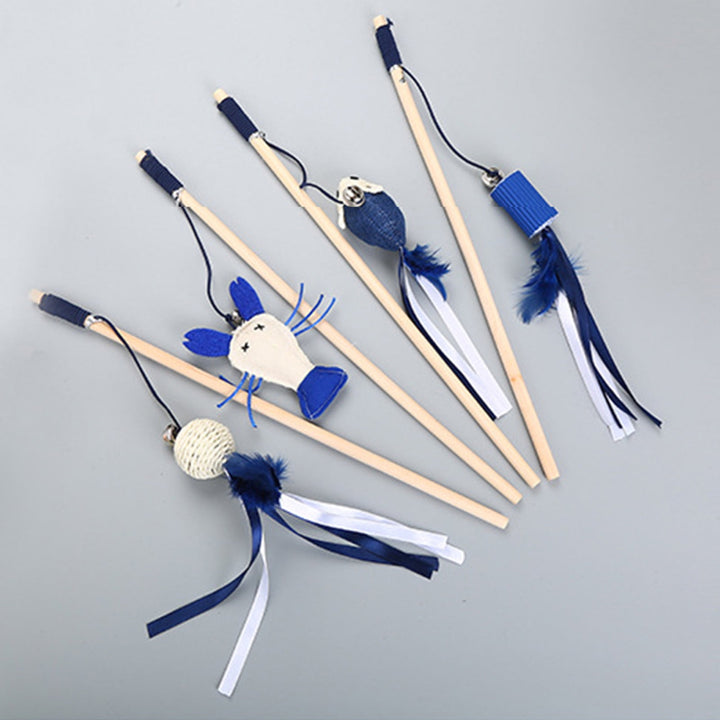 Interactive Set of 4 Sticks Pet Cat Toy 3