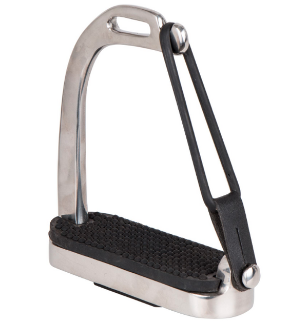 Stainless Steel Peacock Stirrups with Rubber Pad